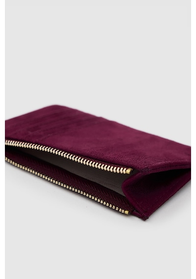 Shule Bags Lume Süet Kadın Kartlık Bordo