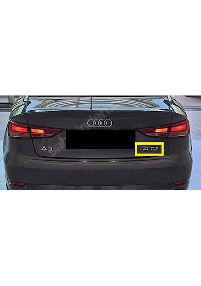 A3 Uyumlu 30 Tdı Krom Bagaj Yazısı 3m 3d Abs