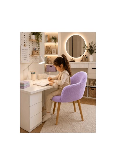 Heidi Çoçuk Koltuğu Çoçuk Odası Koltuğu Teddy Kumaş Kaplı Çocuk Ders Çalışma Koltuğu Yumuşak Lila Lila Heidi Çoçuk Koltuğu Çoçuk Odası Koltuğu Teddy Kumaş Kaplı Çocuk Ders Çalışma Koltuğu Yumuşak Lila Lila
