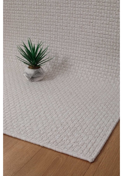 Premium Kalite Kaymaz Tabanlı Natura Doğal Yıkanabilir Yolluk Oturma Odası Balkon Mutfak Gri-102 Krem