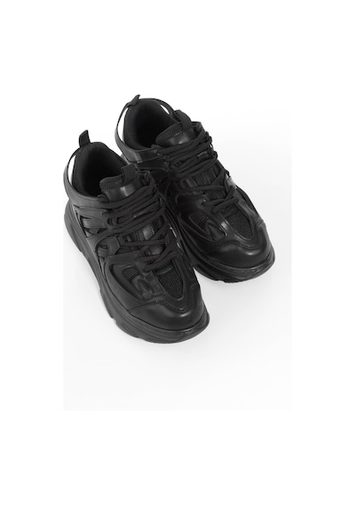 Meyoushoes Spor Yüksek Taban Yürüyüşayakkabısı Siyah 36
