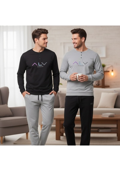 Bonbon Erkek Pamuklu Bohçalık Ve Çeyizlik 2 Adet 2'li Pijama Takımı Bb2479 Çok Renkli