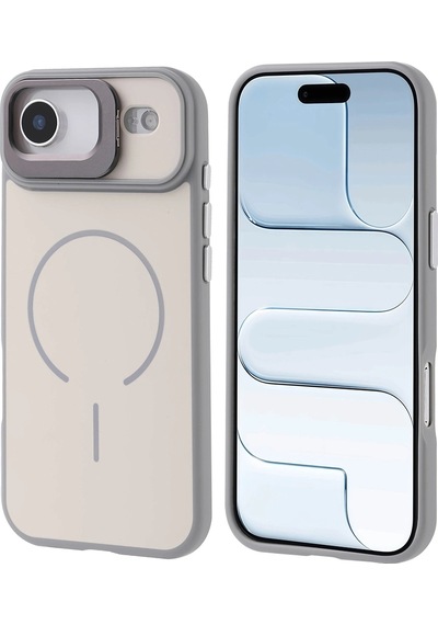 Apple Uyumlu iPhone 17 Air Kılıf M-safe Şarj Özellikli Kamera Standlı Zore Notron Kapak Çok Renkli