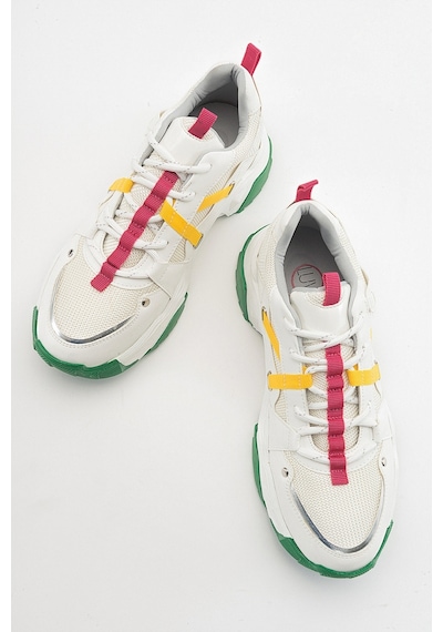 Luvishoes Leona Beyaz Fuşya Kadın Spor Sneakers Beyaz - Fuşya