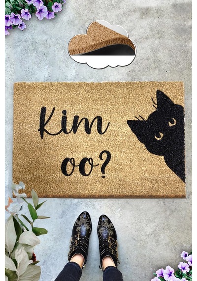 Coco Kim Oo 40x60 Cm Kıl Paspas, Dekoratif Çok Amaçlı İç Ve Dış Kapı Paspası Kahverengi