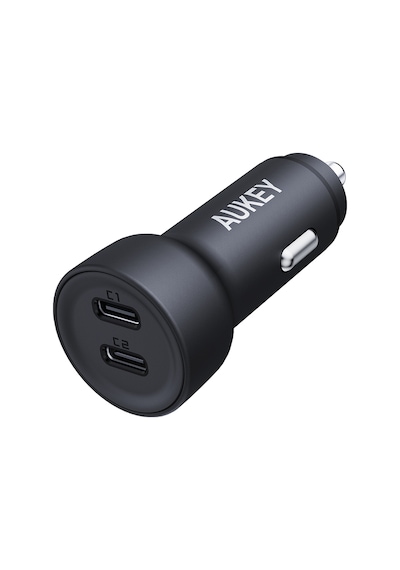 Aukey Cc-y23-bk 65w Small 2port Car Charge C+c P. Cyau-y23-01