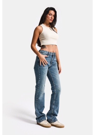 Itsbasic Kadın Kot Rengi 4w5-32 Düşük Bel Straight Fit %100 Koton Denim Jean Mavi Itsbasic Kadın Kot Rengi 4w5-32 Düşük Bel Straight Fit %100 Koton Denim Jean Mavi