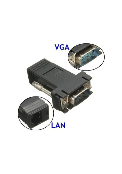 Powermaster Vga Extender Rj45 Cat5/cat6/cat7 Uzatıcı Çevirici 2'li Paket