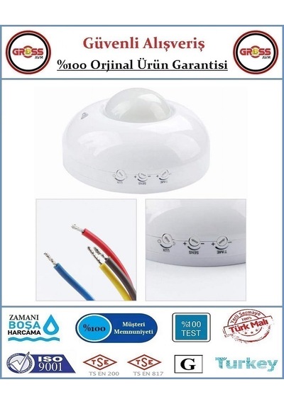Cata Hareket Algılayıcı Sensör 360 Derece - 1200 W