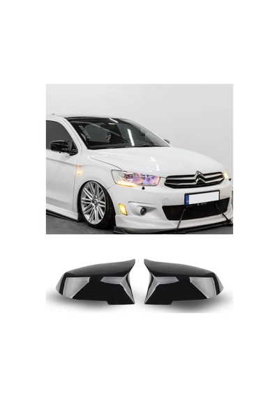 Citroen C Elysee 2013-2017 Uyumlu Batman Yarasa Ayna Kapağı Piano Black
