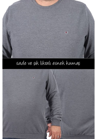Moc Grande Mocgrande Gipeli Sweat Bisiklet Yaka Wreath 22713 Antrasıt Antrasit