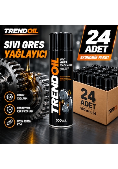 Trendoil Sıvı Gres Yağlayıcı Sprey 500 ML 24'lü