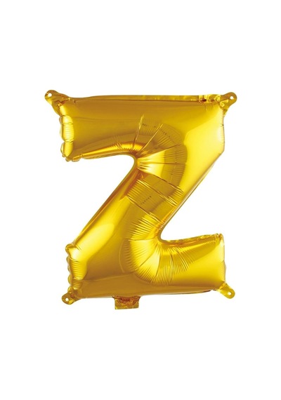 Z Harfi 16 İnç Gold Renk Folyo Balon 36 Cm Altın 256