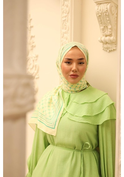 Silk Home Olinda Şal - 49005 - 13 Sarı Biskay Yeşili - Sarı Yeşil