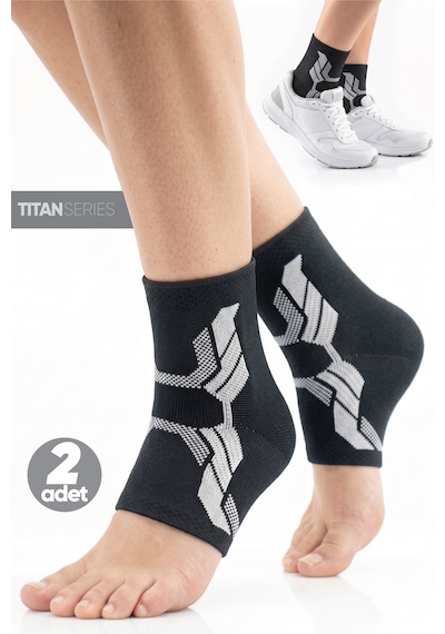 2'li Ortopedik Spor Ayak Bilekliği Unisex Spor Antrenman Gym Koşu Fitness Ayak Bileği Koruyucu - Titan Serisi