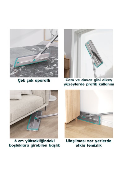 Smarter Aqua Jet Yedekli Temiz & Kirli Suyu Ayırma Özelliği Tablet Mop Temizlik Seti