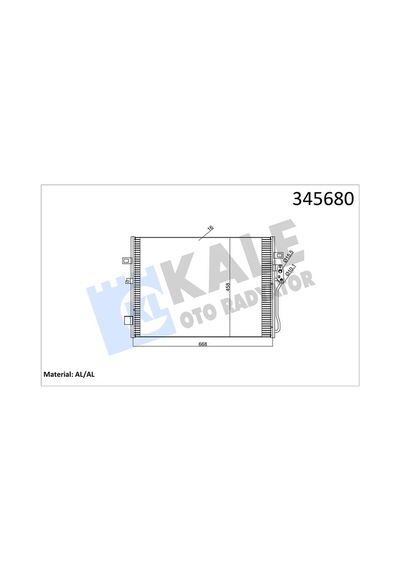 Kale 345680 Klima Radyatörü Kondanser - Dodge Journey 2009-2012 2.4 Eco+ 68038239aa - 68102117aa