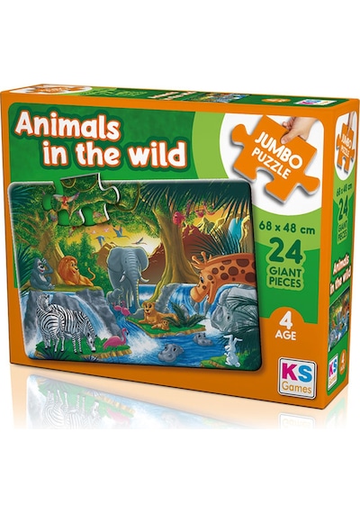 Ks Games Puzzle 24 Parça Animal İn The Wild Jumbo Puzzle Jp 31008