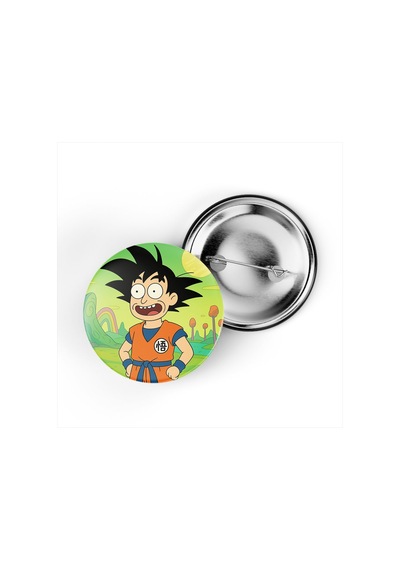 Goku - 44 Mm İğneli Çanta Rozeti - 5 Adet Diğer