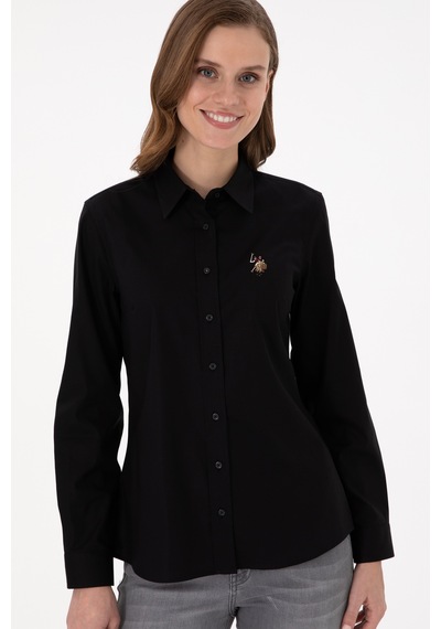 U.s. Polo Assn. Kadın Siyah Gömlek Basic 50295710-vr046 Siyah