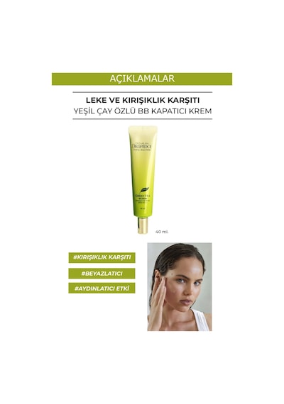 Deoproce Yeşil Çay Özlü Nemlendirici Tonlayıcı Leke  Kremi 40 ML
