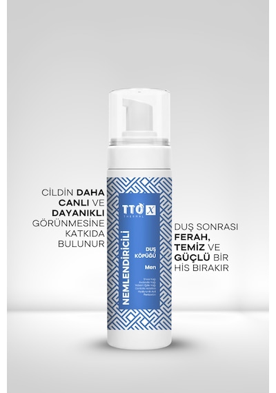 Tto-x Nemlendiricili Duş Köpüğü Men 200ml Kokusuz