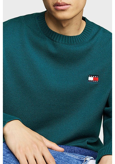 Tommy Jeans Erkek Kazak Dm0dm20706 Cwg Koyu Yeşil Koyu Yeşil