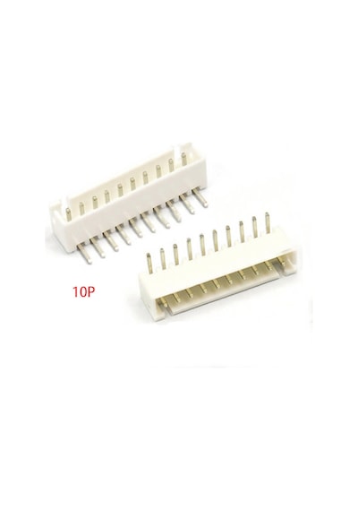 10 Pin Jst-xh 2.54 Tunik Konnektör Erkek Eğik 90