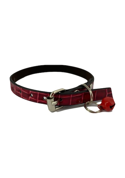 5 Li Set Zilli Deri Kedi Tasması 30 Cm
