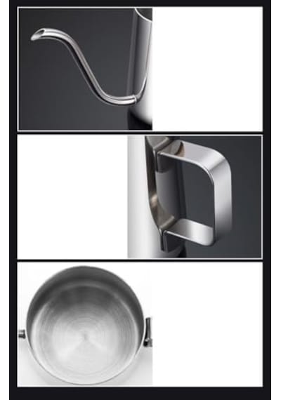Çelik Ölçekli 350 Ml 7 Cup Kahve Demleme İbriği Espresso Sıcak Su İbriği Mt116 Aeropress
