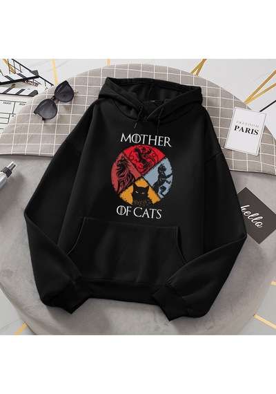 Startmore Startmorekedi Aile Kedilerin Annesi Baskılı Eşofman Kadın Yenilik Moda Hoody Spor Gevşek Büyük Boy Hoo Siyah Startmore Startmorekedi Aile Kedilerin Annesi Baskılı Eşofman Kadın Yenilik Moda Hoody Spor Gevşek Büyük Boy Hoo Siyah