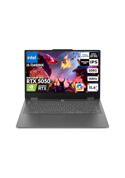 Lenovo Loq ESSENTİAL 15IRX1 i5-13450HX40 GB 2 TB SSD 8 GB RTX5050 15.6" W11H FHD Dizüstü Bilgisayar