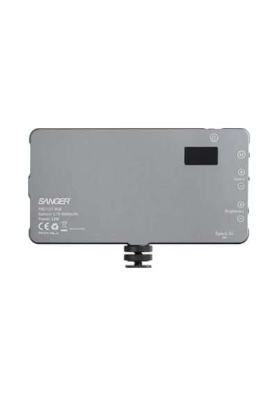 Sanger Pro-s21 V2 Rgb Led Video Işığı, Çok Renkli, Youtube Ve Tiktok Çekimleri İçin, Type-c Şarj