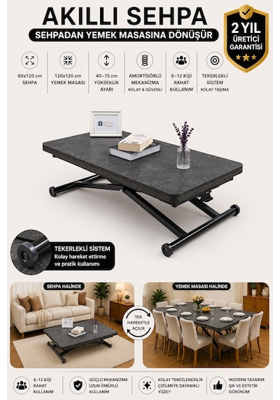 Home Üst Tabla Mdf Kartal Oval Köşe Alt Ayak Siyah