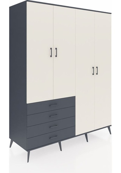 Kronos Gardrop 6 Raflı 4 Çekmeceli Tek Askılı 176x59x221 Antrasit-aytaşı/antrasit Aytaşı/antrasit Kronos Gardrop 6 Raflı 4 Çekmeceli Tek Askılı 176x59x221 Antrasit-aytaşı/antrasit Aytaşı/antrasit