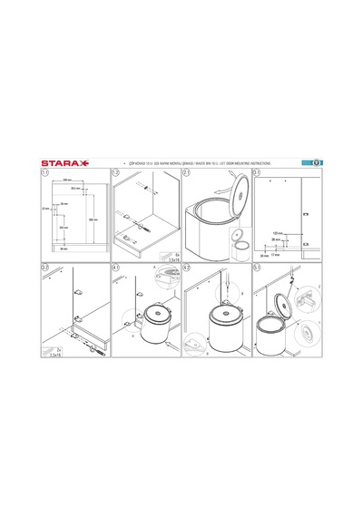 Starax S-2251 Çöp Kovası 10 Lt. Krom