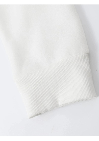 Startmore Adrift Bear Oversize Bisiklet Yaka Pamuklu Sweatshirt Beyaz Beyaz