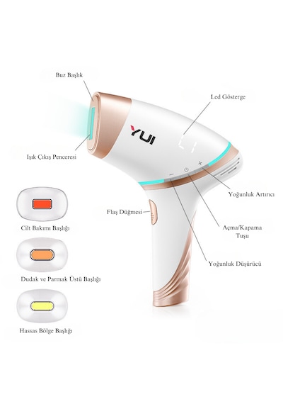 Yui Iplv15 Pro 3 Başlıklı Buz Lazer Epilasyon Cihazı