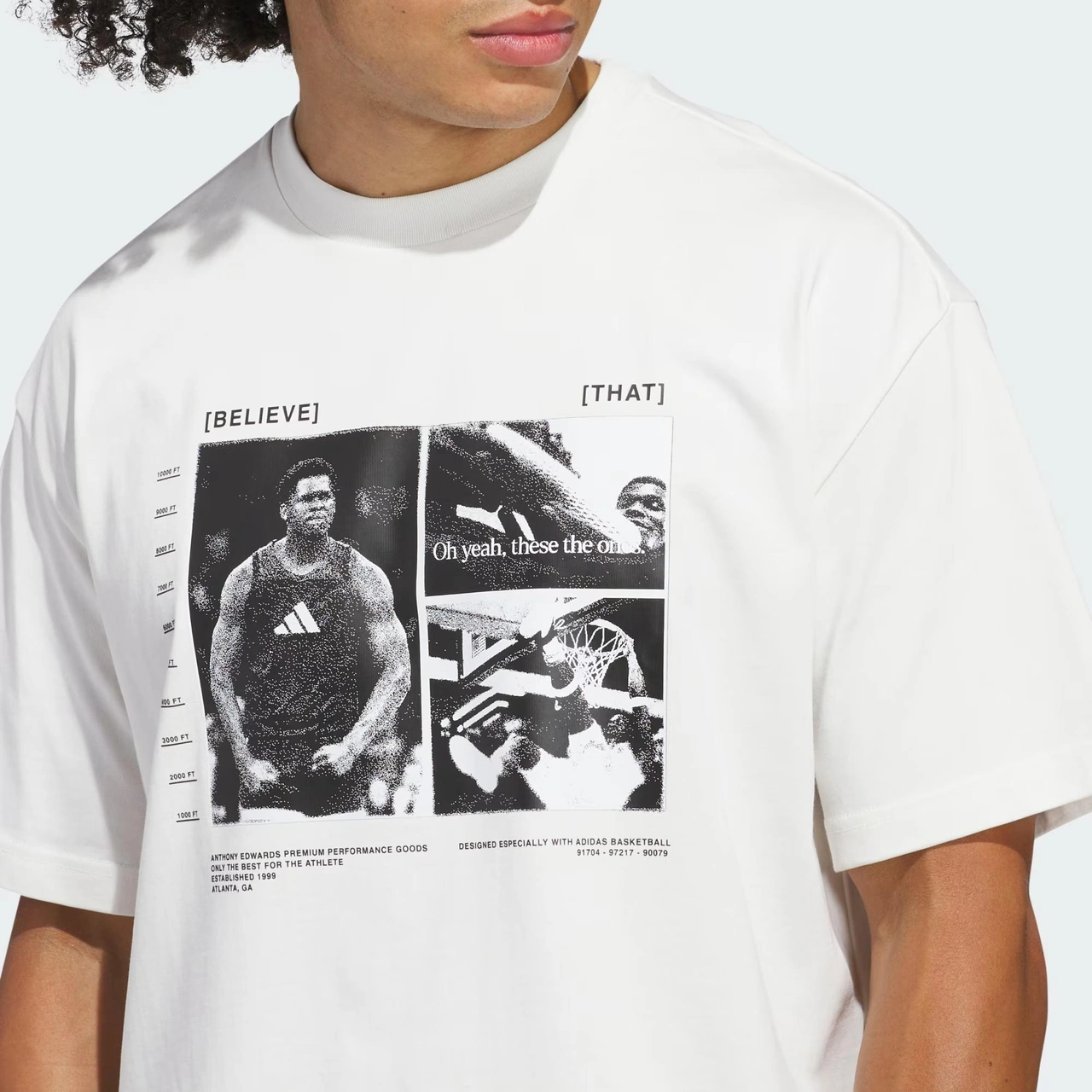 Adidas Anthony Edwards Erkek Tişört C-adıjm2679e50a00 Beyaz