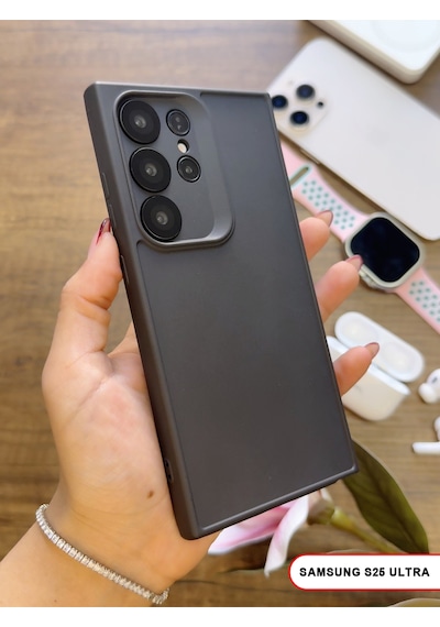 Samsung Galaxy S25 Ultra Uyumlu Kamera Korumalı Darbeye Dayanıklı Renk Atmayan Keep Silikon Kılıf Siyah
