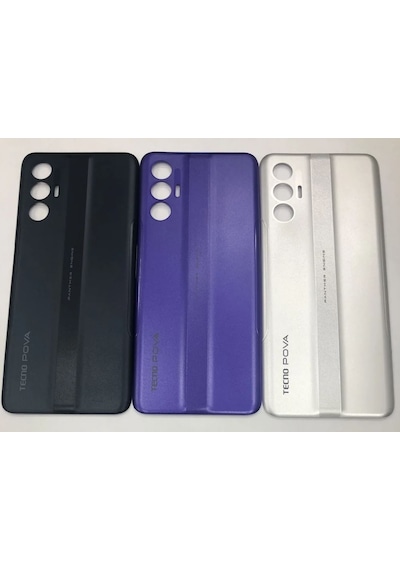 Tecno Tecno Pova 3 Lf7n Siyah Arka Kapak Batarya Kapağı Pil Kapağı Siyah