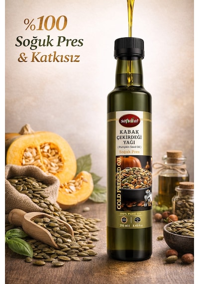 Soğuk Pres Kabak Çekirdeği Yağı 250 Ml %100 Saf Katkısız Çok Amaçlı Doğal Yağ