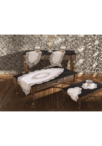 Elegance Salon Takımı 5 Parça Krem