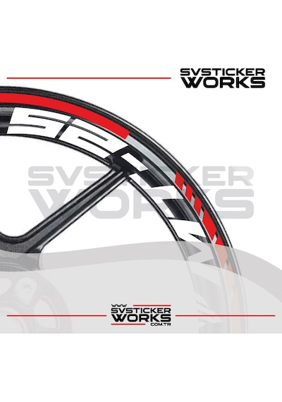 Yamaha Mt-25 Jant Sticker Dış Ve İç Set Sticker Jant Şeridi Kırmızı