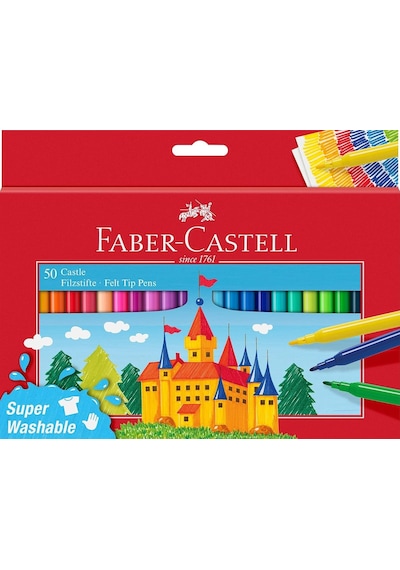 Faber-castell 554204 Castle Keçeli Kalem, 50'li