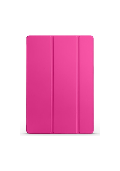 Galaxy Uyumlu  Tab S10 Fe Plus Frm Smart Cover Kalem Bölmeli Standlı 1-1 Kılıf - Pembe Arka Kapak