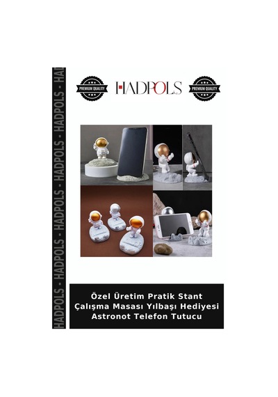 Özel Üretim Pratik Stant Çalışma Masası Yılbaşı Hediyesi Astronot Telefon Tutucu