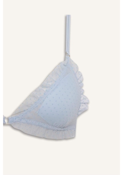 Defacto Tül Kumaş Çıkarılabilir Kap Pedli Balensiz Açık Mavi Bralet H6493ax26spbe550 Mavi-be550