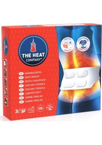 The Heat Company Kemerli 12 Saat 4 Gözlü Heatwrap Bel  Isıtıcı 3 Adet kırmızı - mavi