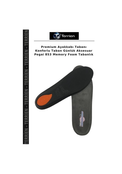Terrien Premium Ayakkabı Tabanı Konforlu Taban Günlük Aksesuar Pegai 853 Memory Foam Tabanlık Çok Renkli